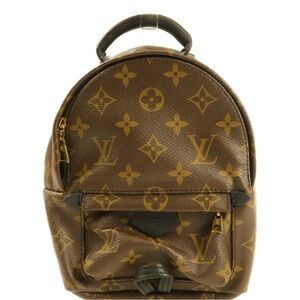 Louis Vuitton Monogram Brown Backpack with Gold Details